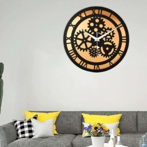 Wooden Silent Non-Ticking Wall Clock for Home Stylish Latest Designer Wall Clock for Home Living Room Bedroom Office Hall